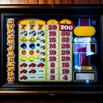 a picture of a slot machine in a frame